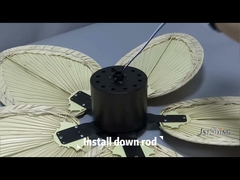 Classic Decorative Ceiling Fan Villa Exotic Malaysia 5 Palm Blades