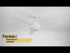 50 Inch 3 MDF Blade 35W 5 Speeds Remote Control Led Ceiling Fan With Light