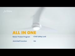 Ruhiger Deckenlüfter führte weißes modernes ABS Ventilator-DC Deckenlüfter mit Fernbedienung