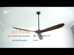 70 Zoll 3 festes Holz-Deckenlüfter-mit ruhigem DC-Fernsteuerungsmotor