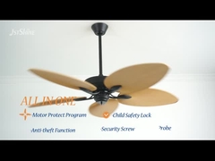 Tropischer Artdeckenlüfter 56 Zoll Blatt-Deckenlüfter DC-Motor 5 mit Fernbedienung