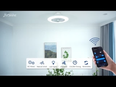Umschließen Bladeless LED Deckenventilator mit dimmbaren Weiß modern für das Studierzimmer