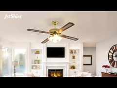 Traditionelle 35W Dekorative Deckenventilator ziehen Kette 4 MDF Klingen Für Schlafzimmer