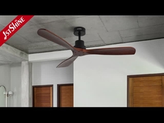 6 Geschwindigkeiten Wahl Holzdeckenventilator mit Fernbedienung 3 Holzblatt Gleichspannmotor