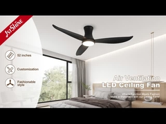 Schwarzer LED-Deckenventilator mit Fernbedienung Niederspannung Hochgeschwindigkeit