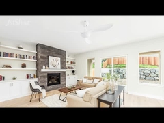 52 Zoll weißer Deckenventilator mit dimmbarer LED-Leuchte und Fernbedienung DC-Motor