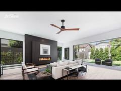 52'' Deckenventilator aus Massivholz, natürliche Eleganz mit leistungsstarkem DC-Motor