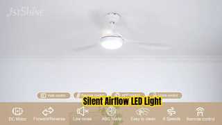 52 Zoll modernes weißes Deckenventilator-LED-Licht