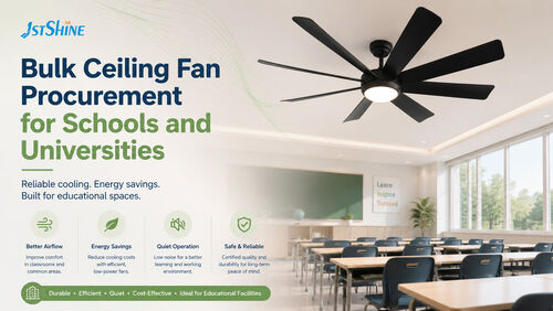 Aktuelle Unternehmensnachrichten über Großbeschaffung von Deckenventilatoren für Schulen und Universitäten