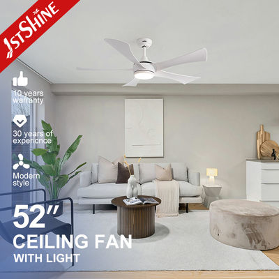 Guter Preis OEM-Deckenventilator mit Licht 52 Zoll 3 Farbe LED-Licht DC-Motor Weiß 5 ABS-Klingen Online