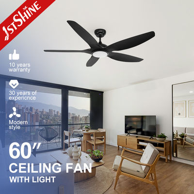 Guter Preis Schwarzer moderner Deckenventilator mit LED-Licht 5 ABS Blade Kühlluft Online