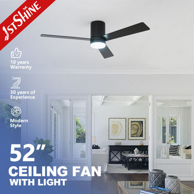 Guter Preis 3 Farbe LED-Licht 52 Zoll Flush Mount Deckenventilator mit leisen Gleichstrommotor und modernen Stil Online