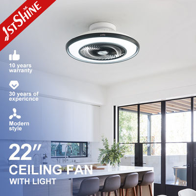Qualität  22 Inches Flush Mount Led Bladeless Ceiling Fan Low Profile Dimming Light Fabrik