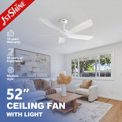 Qualität 52 Zoll Moderner Deckenventilator mit Licht, ausgestattet mit leisem DC-Motor und 5 ABS-Flügeln für ein ultra-schlankes Design Fabrik