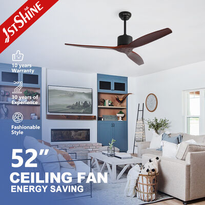 Guter Preis 52-Zoll-Deckenventilator aus Massivholz mit Gleichstrommotor für leisen Betrieb und großen Luftstrom Online