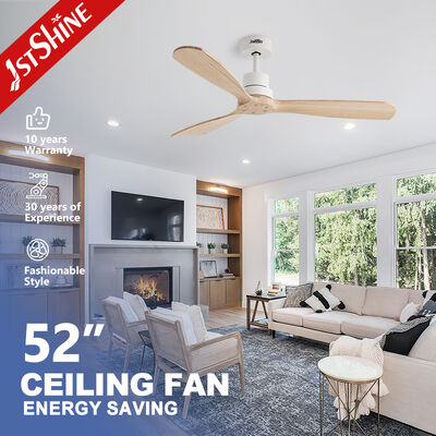 Guter Preis 52-Zoll-Deckenventilator aus Massivholz mit Gleichstrommotor und Massivholzblättern für moderne Innenräume Online