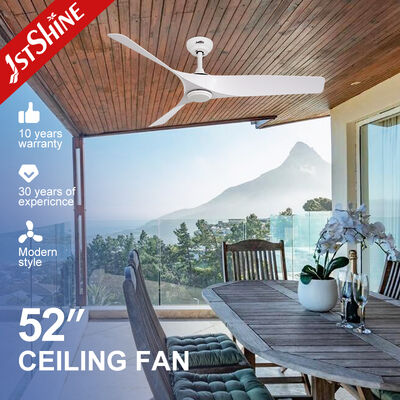 Qualität 52 Zoll moderner weißer Deckenventilator mit leisen Gleichstrommotor und 3 ABS-Klingen Fabrik